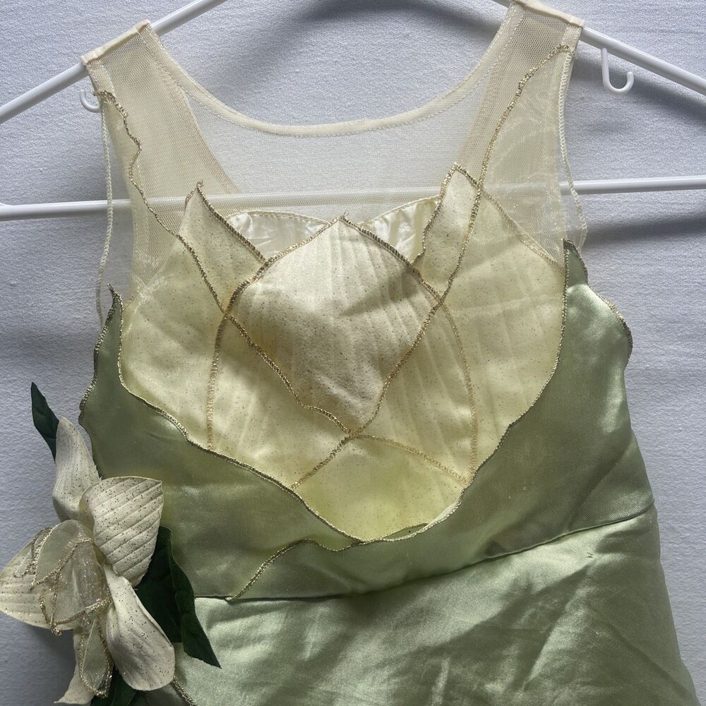 Disney Store Princess Tiana Halloween Costume Dress Girl Small 5-6 Costumes EUC - Picture 2 of 14